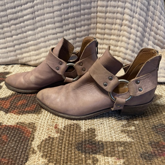 Frye Ray Harness Back Zip Bootie in Lilac - Picture 2 of 8